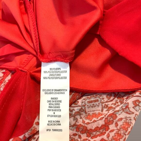 NWT My Michelle Red Handkerchief Hem Sleeveless Dress – Size M - Picture 7 of 7